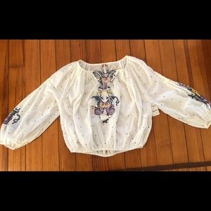 Free People embroidered boho blouse